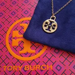 TORY BURCH ロゴ ネックレス ゴールドカラー