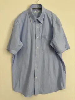 ⭐️美品⭐️UNIQLO シャツ 青白ストライプ　XL