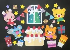 クリスマス③ 12月壁面　クリスマス壁面　誕生日壁面