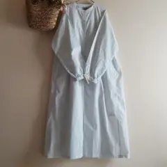 新品　SM2☆ミント／イージーケアUVカットお手入れらくらくシャツワンピ