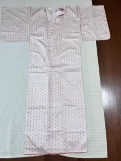アンティーク　正絹　和装　着物　麻柄　赤　袷　着丈160センチ　使用品