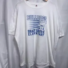 US古着 ブルドッグ マスコットロゴプリントTシャツ