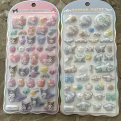 サンリオ　コットンパフィーシール　シナモン　メロクロ