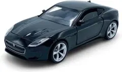 ジャガー F-Type ミニカー 1/32 黒 ライト サウンド プルバックのサムネイル