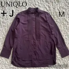 UNIQLO ユニクロ +J スーピマコットン タックシャツ ブラウス M