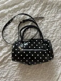 美品 ドット柄ショルダーバッグ