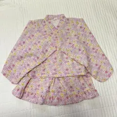 新品⭐️セパレート 浴衣 ドレス 90 ワンピース 花柄ピンク系