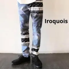 Iroquois イロコイ　デニムペイズリーJQ スキニーパンツ　ジャガード 1のサムネイル