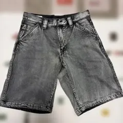 ZARA グレー デニムショートパンツ　ジョーツ