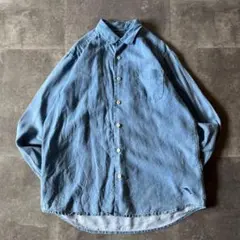 美品】KAPITAL シャンブレーシャツ 長袖 ビジューボタン 1 インディゴ