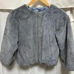 グローバルワーク キッズ ファージャケット グレー 140サイズ
