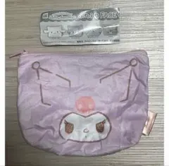 【新品未使用】ふわふわFACE台形ポーチ　クロミ