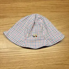 ファミリア_ベビー用帽子_チェック柄_43cm
