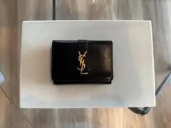 最終値下げ【美品】YSL レザー ミニ財布 黒