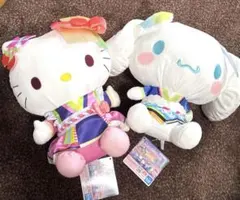 サンリオピューロランドネオナツマツリⅡ　BIGぬいぐるみ　キティ　シナモロール