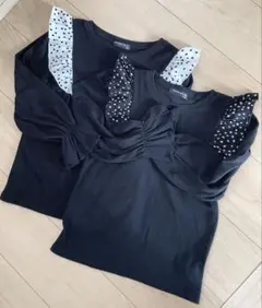 JEWELRY BOX GIRLS 黒長 袖カットソー140サイズ【2点セット】