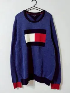 TOMMY HILFIGER トミー ビッグ ロゴ 長袖 ニット セーター