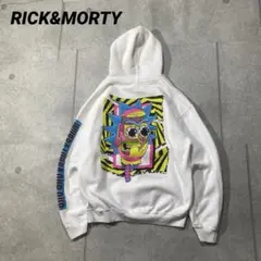 US古着SFアニメRICK&MORTYリックアンドモーティー　パーカー　白　M