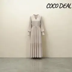 COCO DEAL ココディール プリーツ ロングワンピース アイボリー 2