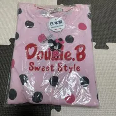新品☆日本製ミキハウスDouble.B ピンク ドット柄 長袖カットソー130