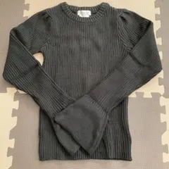 CIAOPANIC TYPY 黒リブ編み長袖ニット