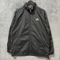 【R969】 adidas ナイロンジャケット サイズL ブラック 黒