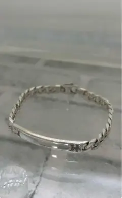 早い者勝ち‼️美品　ヴィンテージ　ユーロシルバー　アノニマス　ID ブレスレット