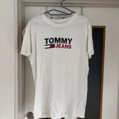 TOMMY JEANS ロゴ Tシャツ Lサイズ ホワイト