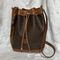 正規品　セリーヌ　ビンテージ　レザー バケットバッグ ブラウン　ショルダーバッグ