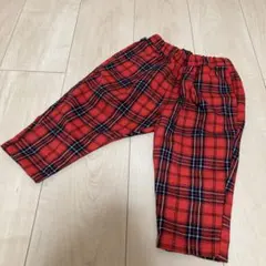BREEZE 赤と黒のチェック柄パンツ サイズ80
