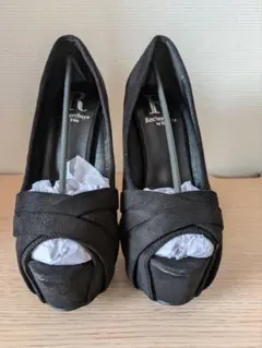 【新品未使用】スェードオープントゥハイヒール