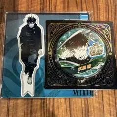呪術廻戦　伏黒恵　バースデイ缶バッジ　バースデイアクリルＸフィギュア
