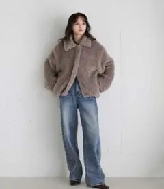 Henon. ヘノン　ECO FUR BLOUSON エコファーブルゾン　今期 Henon. ECO FUR BLOUSON ファーブルゾン 完売 - メルカリ