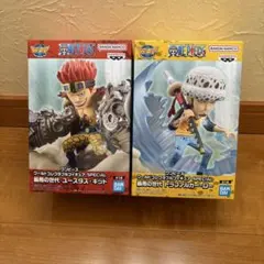 ワンピース ワールドコレクタブルフィギュア キッド、ロー 2種セット