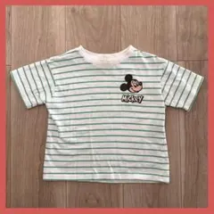 リトシー しまむら ミッキーマウス ボーダー 半袖Tシャツ 90のサムネイル