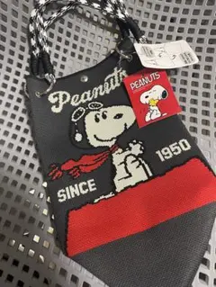 PEANUTS スヌーピー ニット トートバッグ