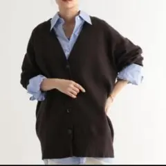 BABYLON バビロン コットンカシミヤスムースカーディガン