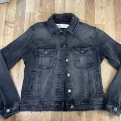 ZARA デニムジャケット ブラック　グレー
