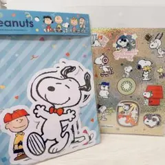 【セットB】Snoopy ビッグステッカー3枚入り+キラキラシール1シート