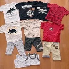 100㎝　男の子　恐竜　12点 まとめ売り 春 夏 秋服