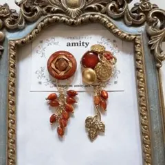 《2way》ヴィンテージボタンピアス・イヤリング