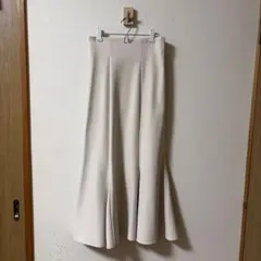 ダブルクローゼット　白　ロングスカート　マーメイド　タイト　春秋冬　フリーサイズ