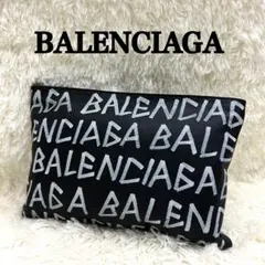 【美品】BALENCIAGA グラフィティ レザー クラッチバッグ ロゴ