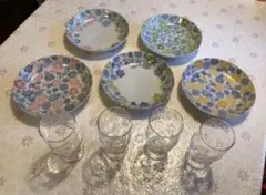 12/16日迄の限定お値下げ　sango ディズニー　お皿5枚・グラスセット