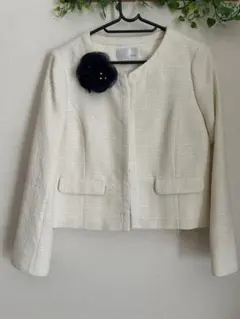 春indexノーカラーツイードジャケットとコサージュセット 未使用品