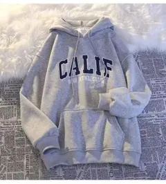 【新品】オーバーサイズ フード付きパーカー グレー Lサイズ