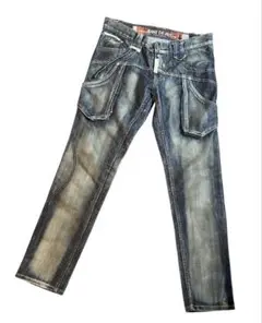 00s Y2K JEANS DE ART デニム グランジ　サイズ2XL