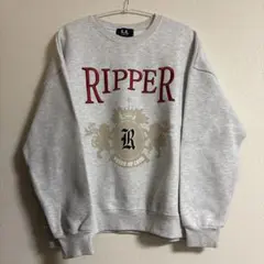 RIPPER スウェット トレーナー プルオーバー ロゴ L レッド ブラック 