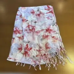 花柄ピンクサマーマフラー