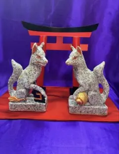 期間限定お値下げ！激レア！早い者勝ち！ 神具 神聖・狐の置物 2体 